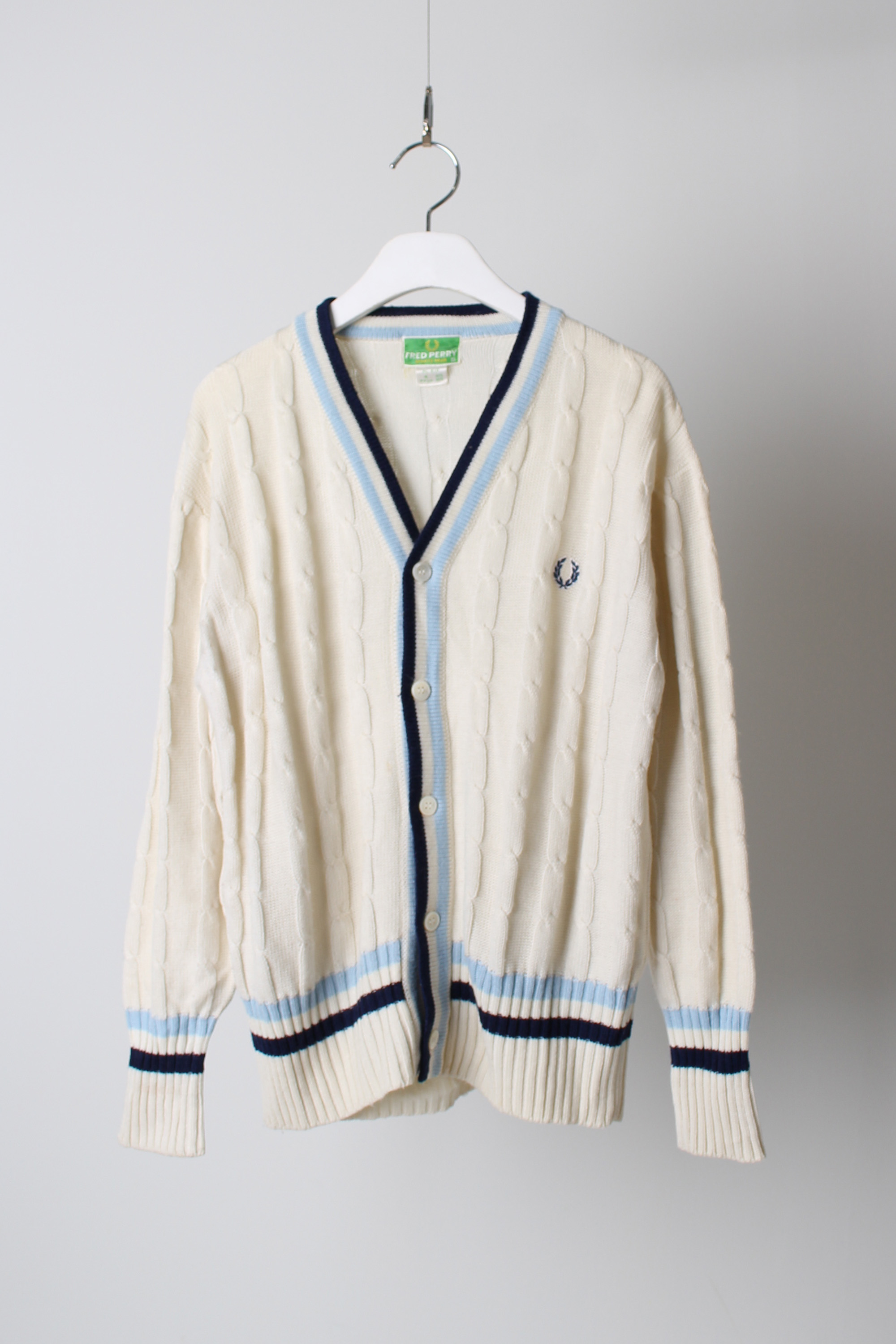 fred perry cable cardigan