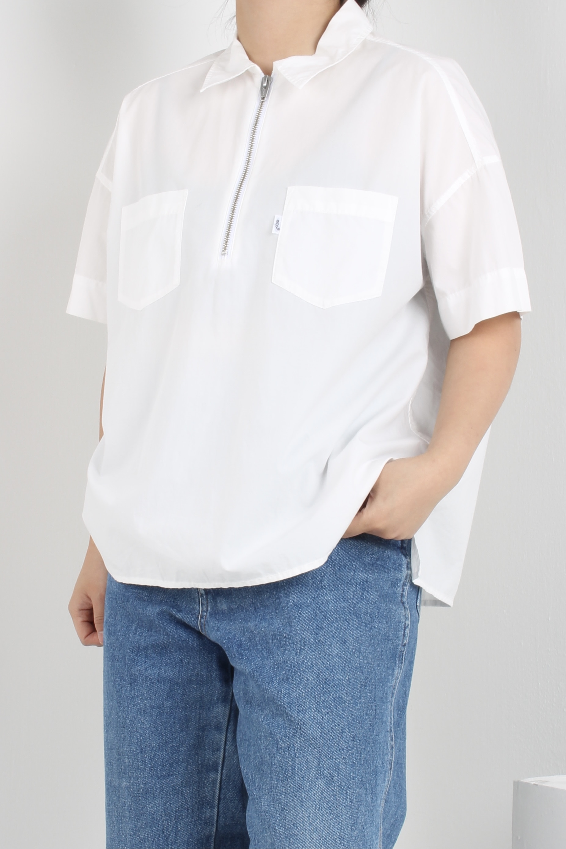 BEAMS BOY White Short Sleeve Shirts(FREE)