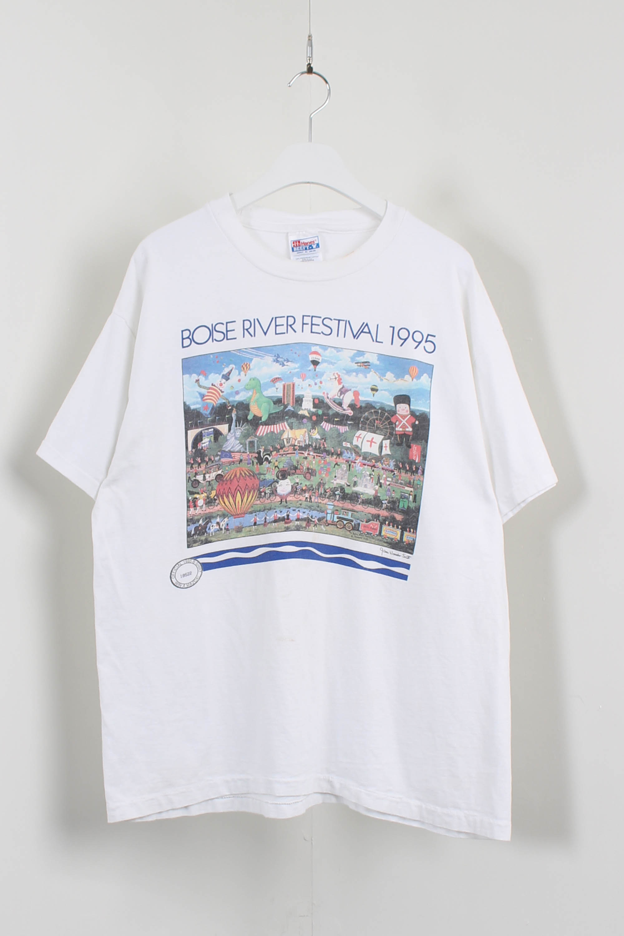 Hanes &quot;boise river festival 1995&quot; t -shirt