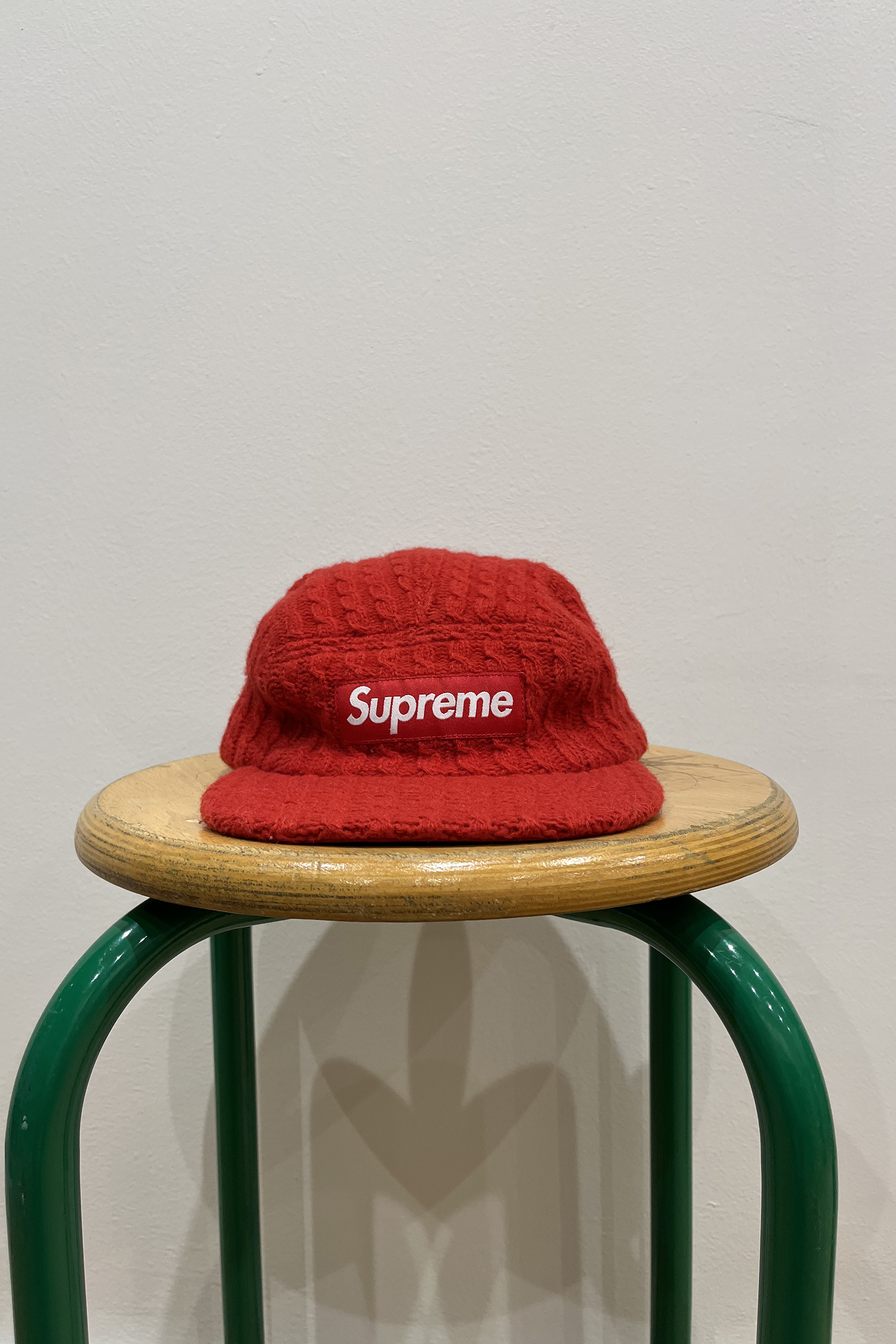 SUPREME fitted cable Knit camp Cap
