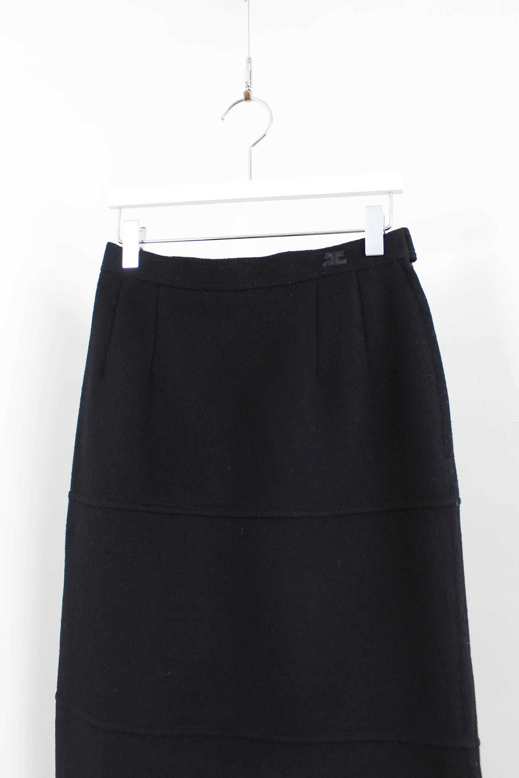 courreges wool skirt