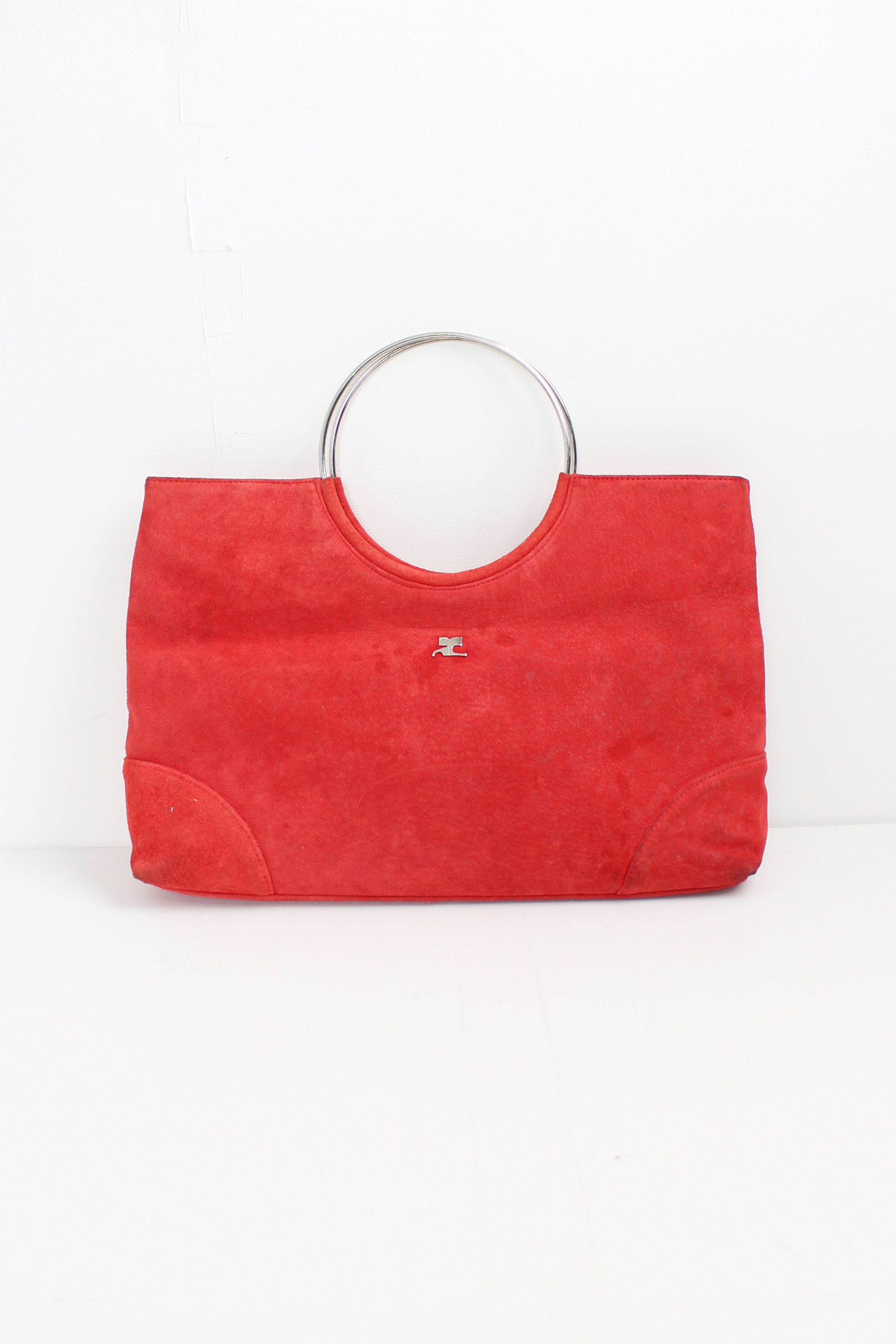courreges leather tote bag